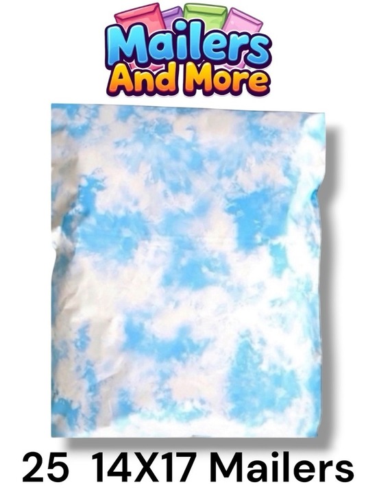 Other - 25 14X17 Poly Mailers Cloud Tye Dye ,Shipping Envelopes PRICE IS FIRM